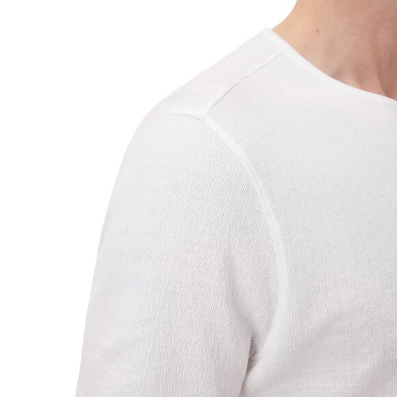 John Varvatos Men's Short Sleeve Stanley Solid Crew Pima Cotton T-Shirt White - Picture 3 of 6